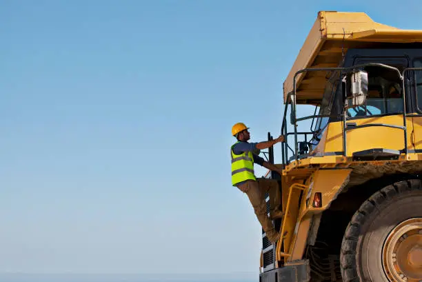Heavy machinery at an industrial site